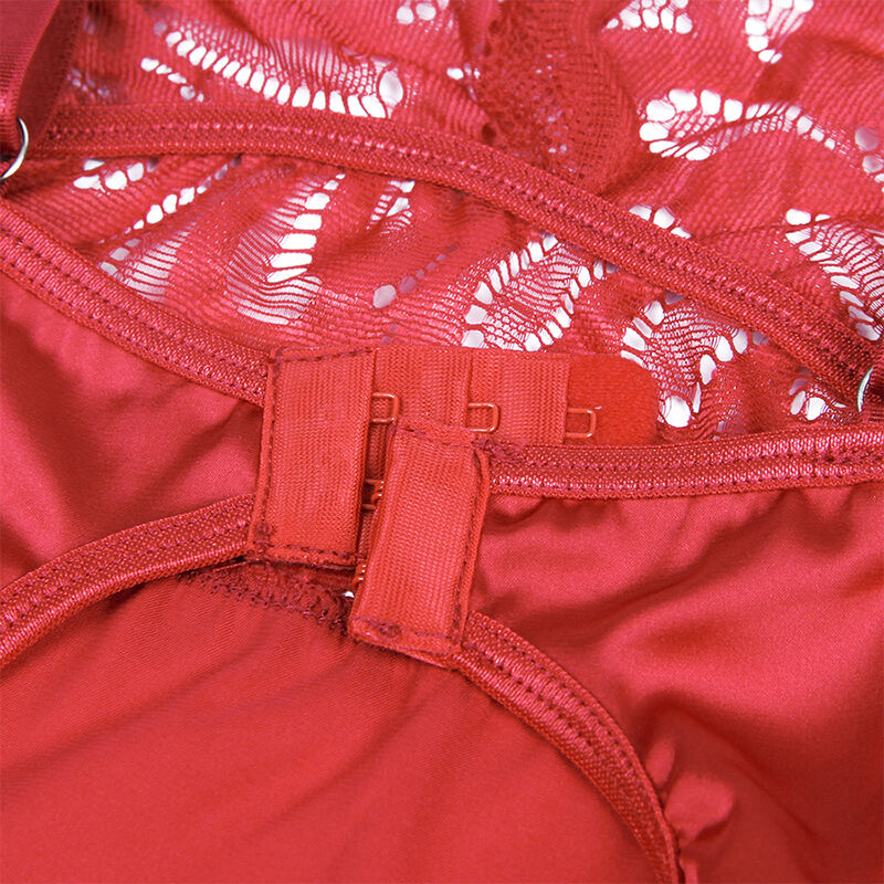 SUBBLIME - SATIN BABYDUKKEN MED BLONDE RØD S/M