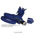 PRETTY LOVE - JAMELE DOBBELT RING MED VIBRATION & SOMMERFLUGESTIMULATOR BLÅ