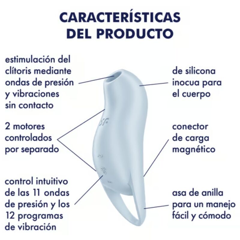 SATISFYER - POCKET PRO 1 KLITORISSTIMULATOR LYS BLÅ