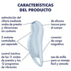 SATISFYER - POCKET PRO 1 KLITORISSTIMULATOR LYS BLÅ