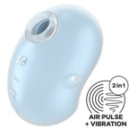 SATISFYER - CUTIE GHOST LAY-ON VIBRATOR LYS BLÅ