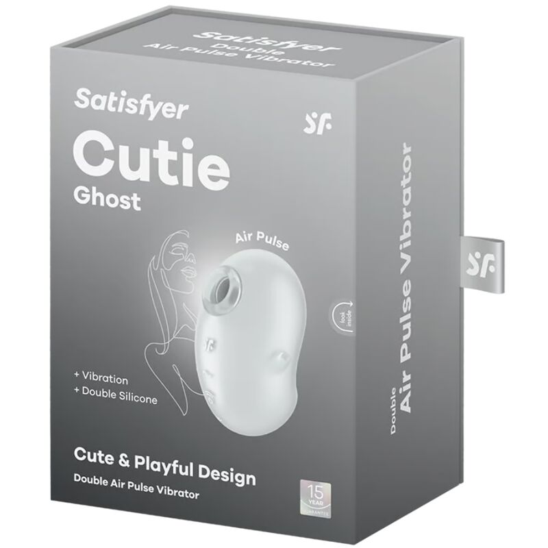 SATISFYER - CUTIE GHOST LAY-ON VIBRATOR HVID