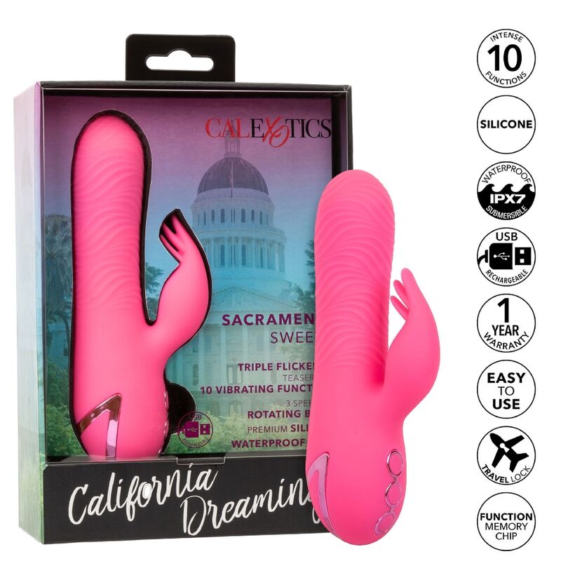 CALEXOTICS - SACRAMENTO SWEETIE VIBRATOR KANIN PINK FRÅ CALIFORNIA DREAMING