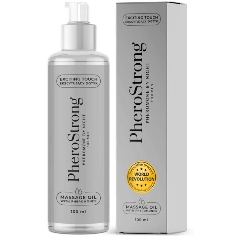 PHEROSTRONG - MASSAGEOLIE OM NATTEN TIL MÆND 100 ML