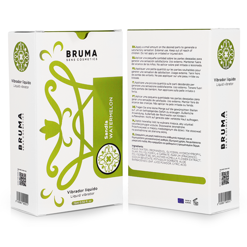 BRUMA - VÆSKEVIBRATOR ULTRA GLIDENDE VANDMELON 15 ML