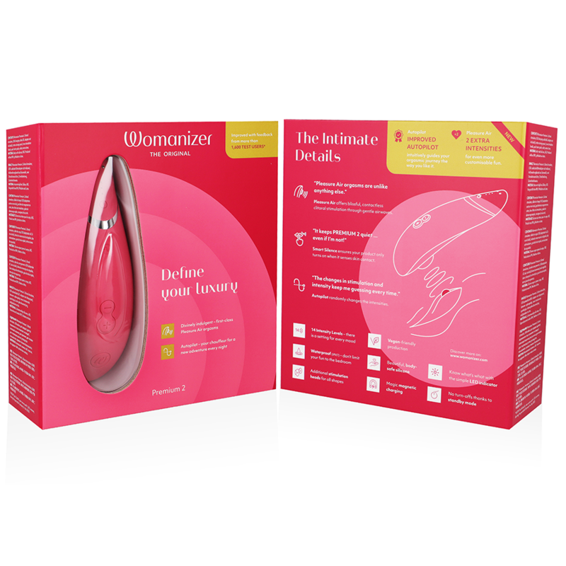 WOMANIZER - PREMIUM 2 KLITORISTIMULATOR HINDBÆR