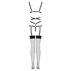 LIVCO KORSETTI MODE - THIARA LC 20213 SÆT BODY + STRØMPER SORT S/M