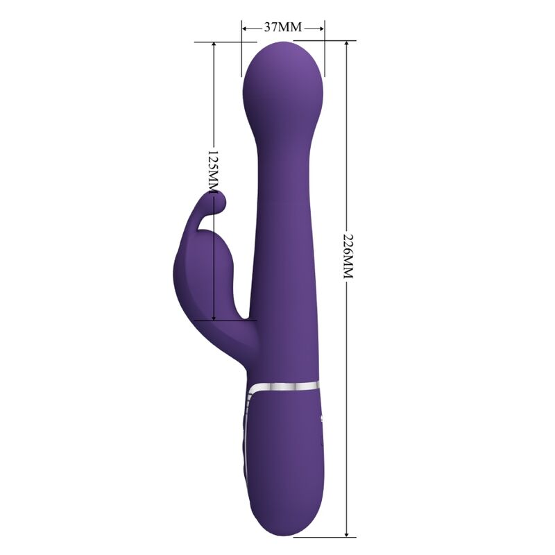 PRETTY LOVE - DEJON KANINVIBRATOR 3 I 1 MULTIFUNKTION LILLA