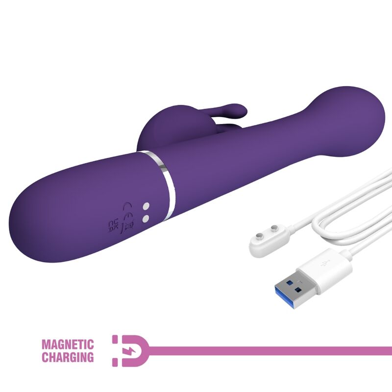 PRETTY LOVE - DEJON KANINVIBRATOR 3 I 1 MULTIFUNKTION LILLA