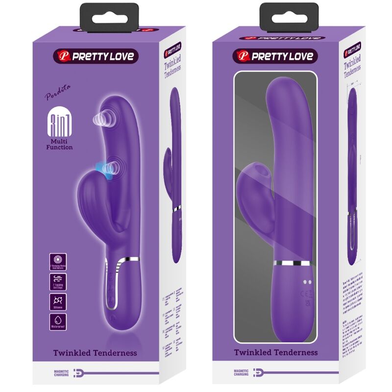 PRETTY LOVE - PERLITA G-PUNKT VIBRATOR 3 I 1 MULTIFUNKTION LILLA