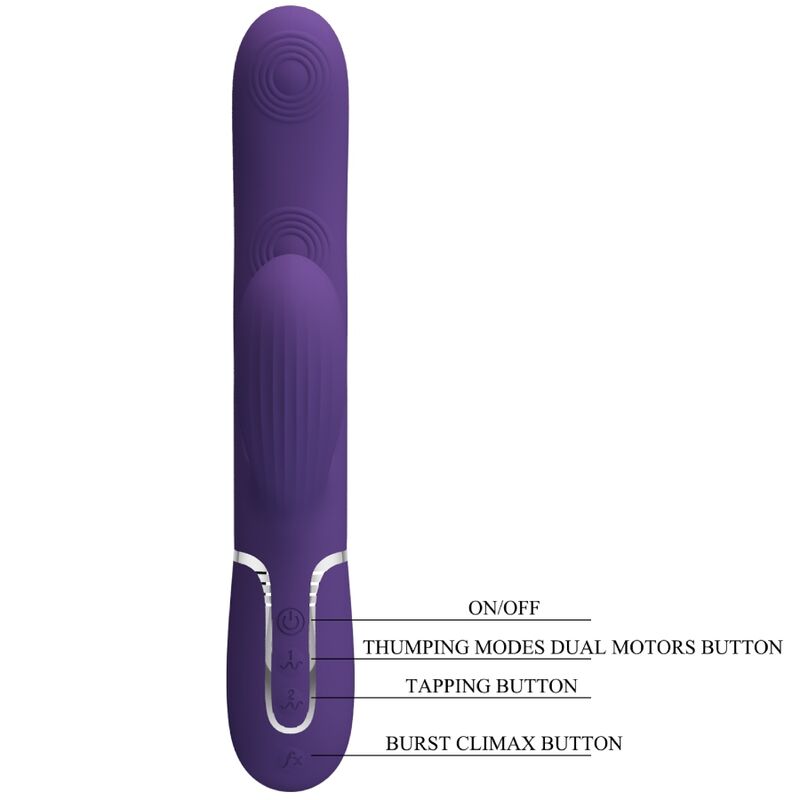 PRETTY LOVE - PERLITA G-PUNKT VIBRATOR 3 I 1 MULTIFUNKTION LILLA