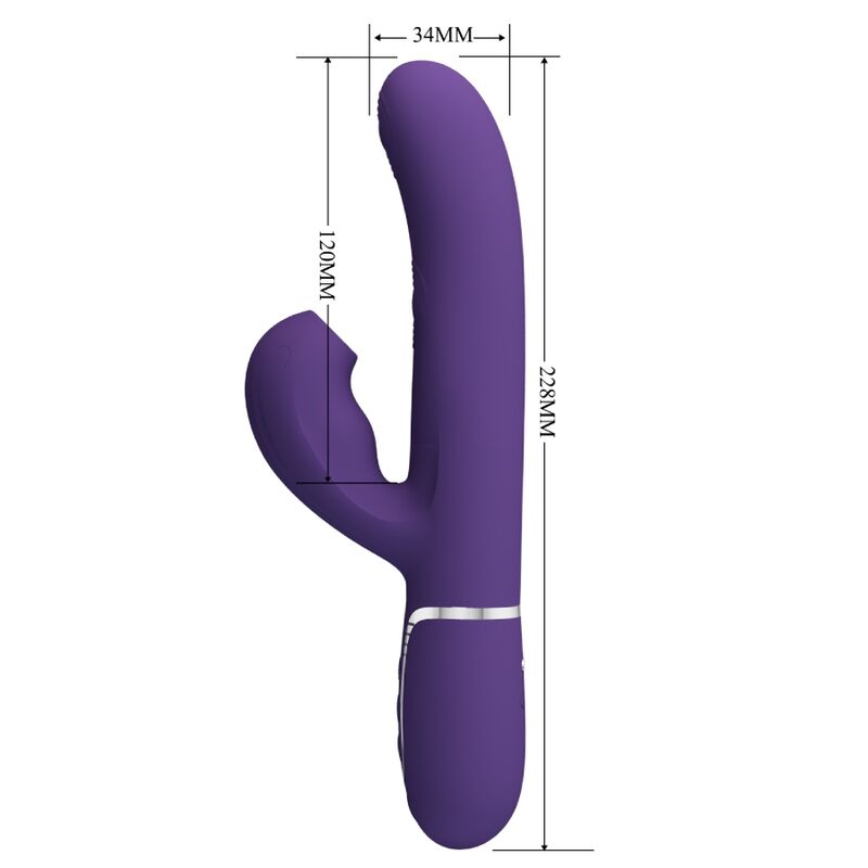 PRETTY LOVE - PERLITA G-PUNKT VIBRATOR 3 I 1 MULTIFUNKTION LILLA