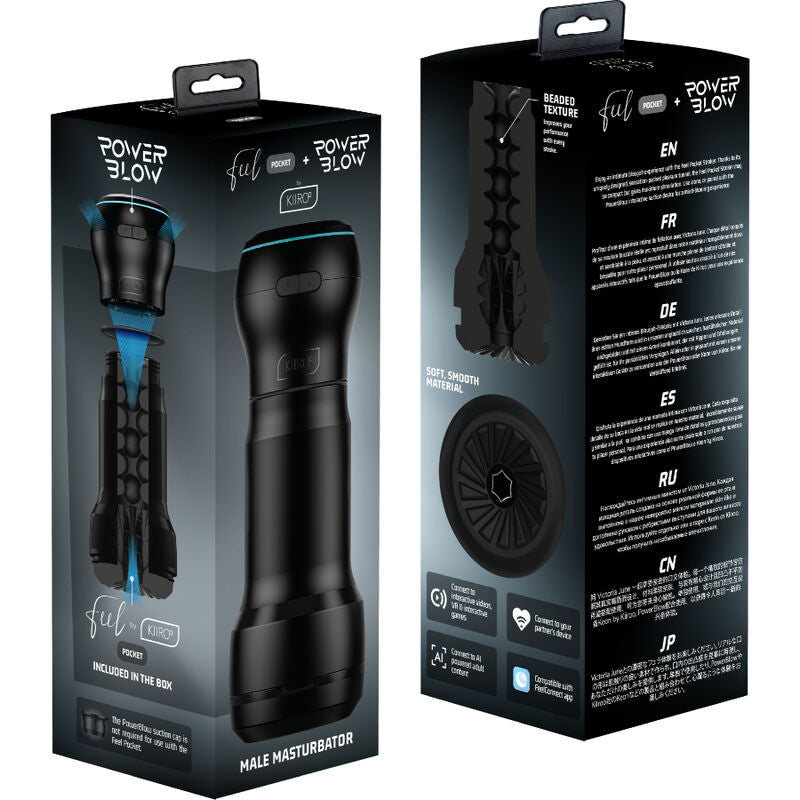KIIROO - FEEL POCKET MANDLIG MATURBATOR + POWER BLOW