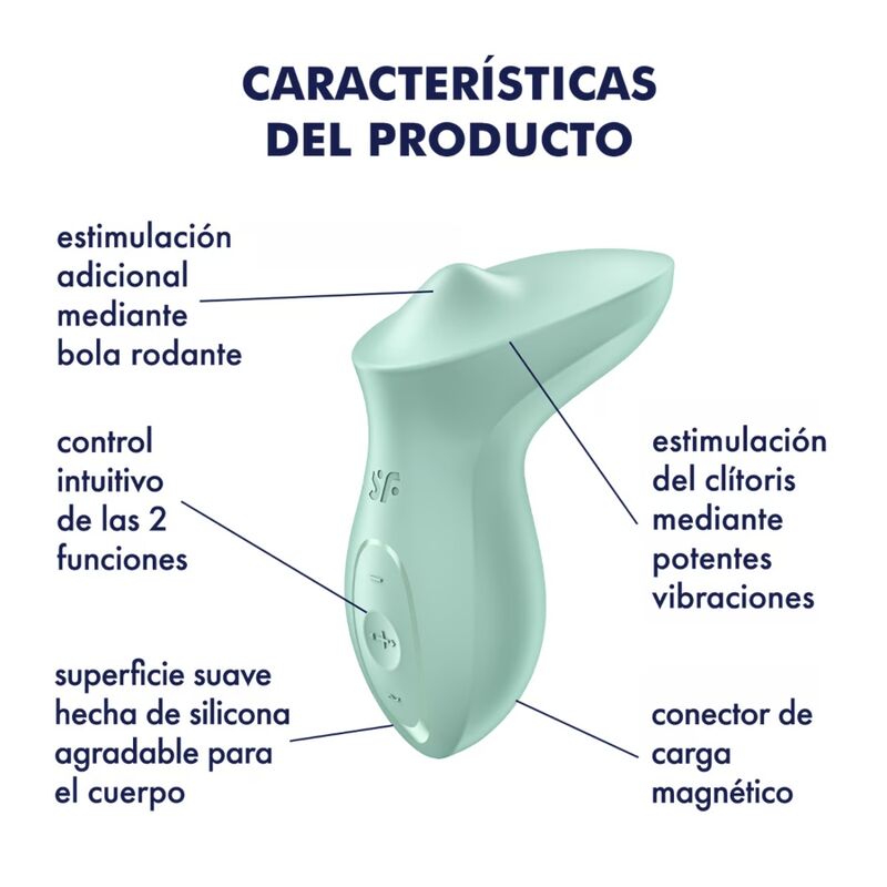 SATISFYER - EXCITERRR LAY-ON KLITORIS MINT VIBRATOR