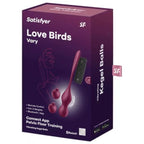SATISFYER - LOVE BIRDS VARY VIBRERINGSKUGLE GRATIS APP VINRØD