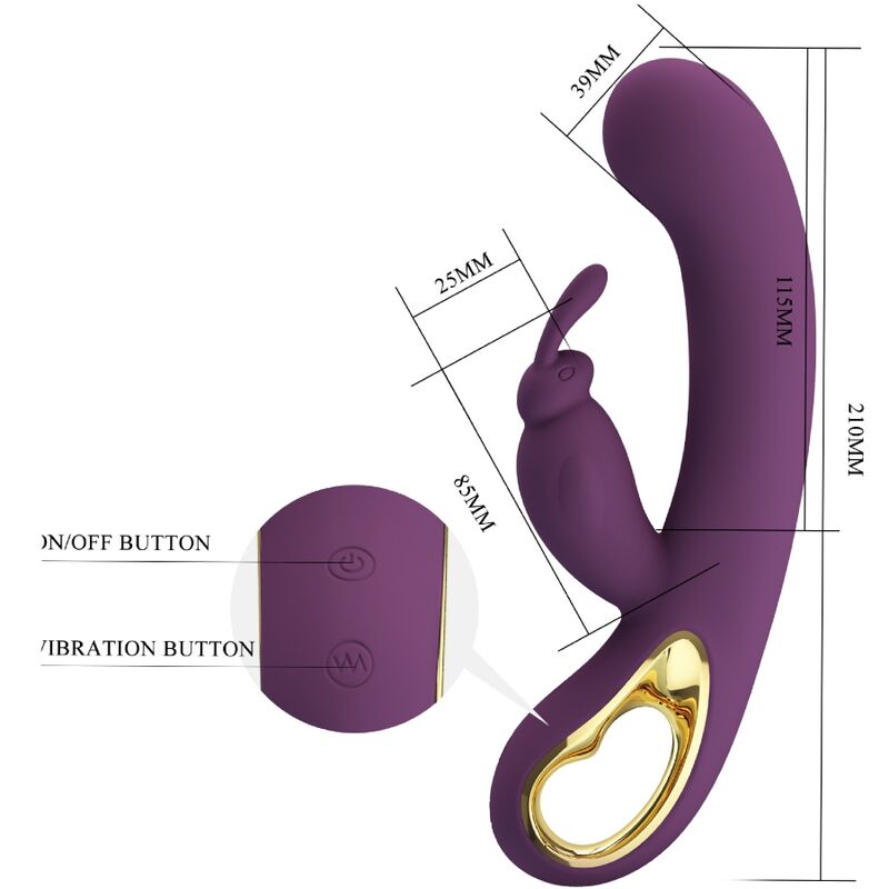 PRETTY LOVE - LIAM KANINVIBRATOR & G-SPOT STIMULATOR LILLA