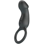 PRETTY LOVE - TRAE VIBRERENDE SORT RING MED STIMULATOR