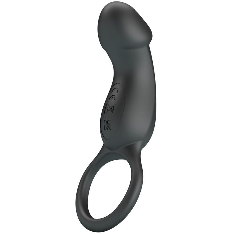 PRETTY LOVE - TRAE VIBRERENDE SORT RING MED STIMULATOR