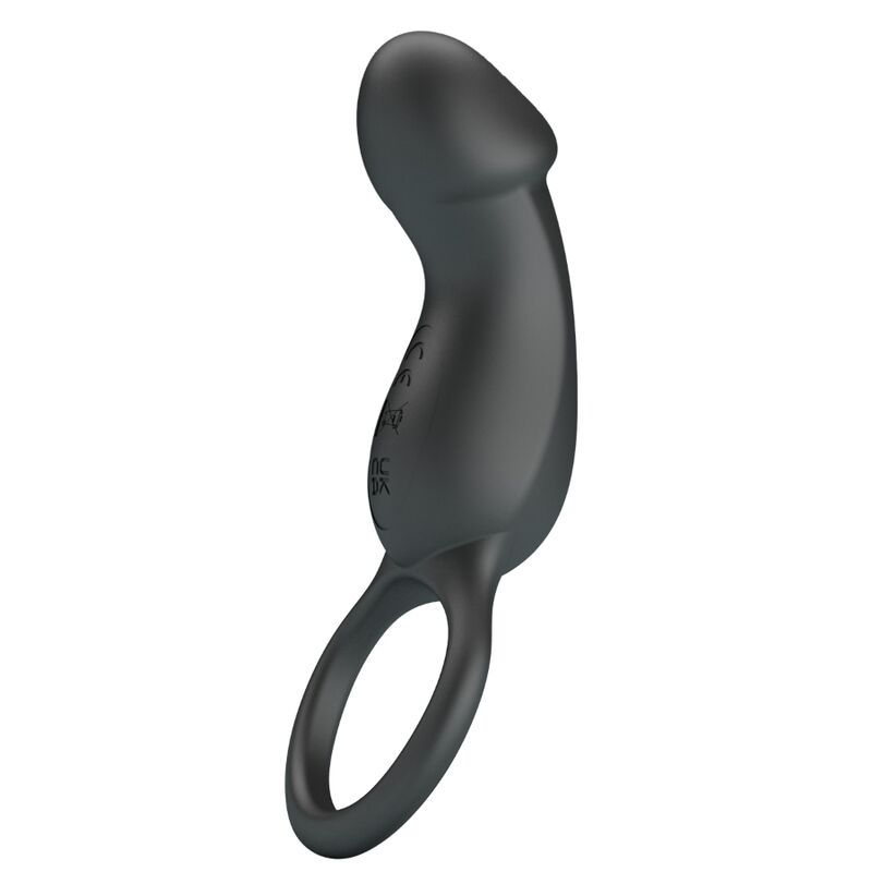 PRETTY LOVE - TRAE VIBRERENDE SORT RING MED STIMULATOR