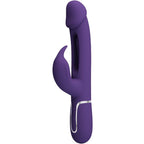PRETTY LOVE - KAMPAS KANIN 3 I 1 MULTIFUNKTIONSVIBRATOR MED TUNGE VIOLET