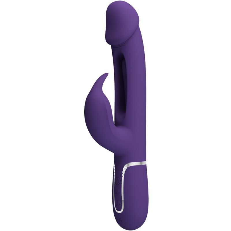 PRETTY LOVE - KAMPAS KANIN 3 I 1 MULTIFUNKTIONSVIBRATOR MED TUNGE VIOLET