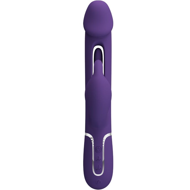 PRETTY LOVE - KAMPAS KANIN 3 I 1 MULTIFUNKTIONSVIBRATOR MED TUNGE VIOLET