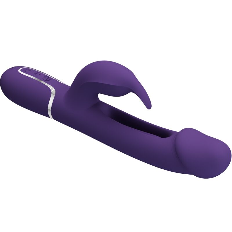 PRETTY LOVE - KAMPAS KANIN 3 I 1 MULTIFUNKTIONSVIBRATOR MED TUNGE VIOLET