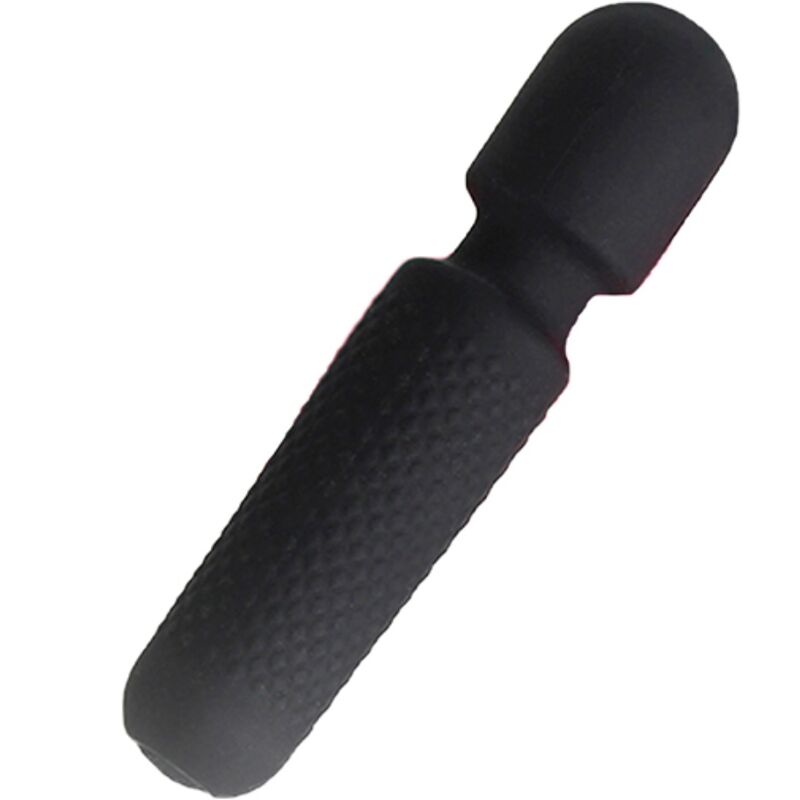 ARMONY - DIN MAGISKE MASSAGEAPPARAT & VIBRATOR GENOPLADELIG 10 VIBRATIONSSTAV MED PRIKKER I SORT