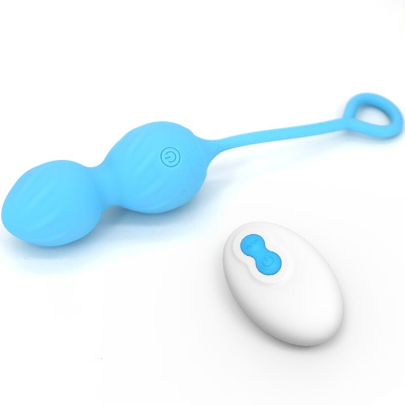 ARMONY - BLOSSOMS VAGINAL HÅNDVÆGT VIBRATION FJERNBETJENING 10 VIBRATIONER BLÅ