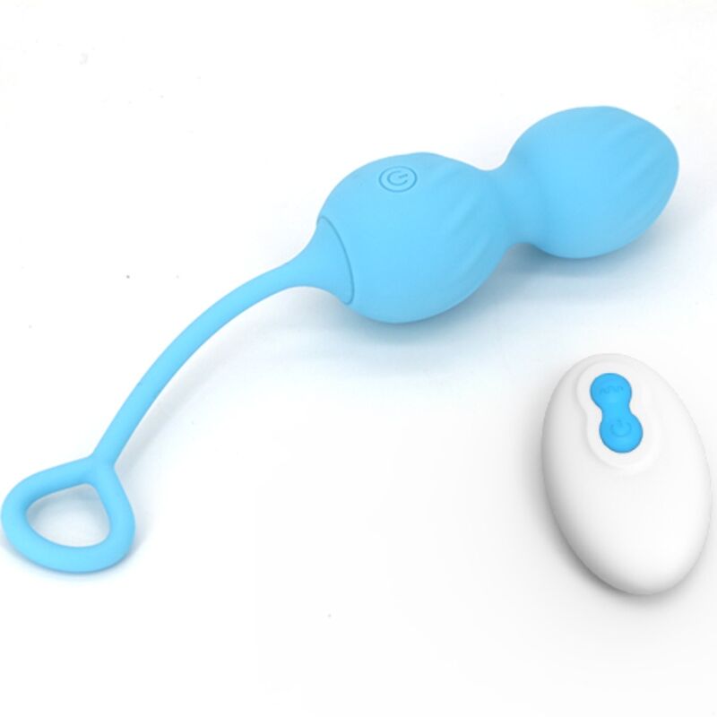ARMONY - BLOSSOMS VAGINAL HÅNDVÆGT VIBRATION FJERNBETJENING 10 VIBRATIONER BLÅ