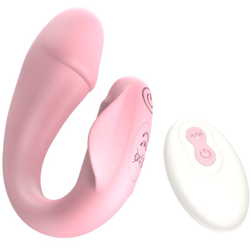 ARMONY - FRESHFUN CICI STAP-ON VIBRATOR FJERNBETJENING OG APP 10 VIBRATIONER LYSERØD