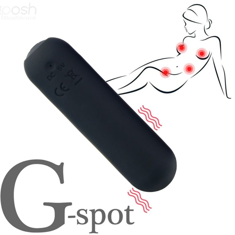 ARMONY - SPLASH HAHA VIBRATOR KUGLET SILIKONE 10 VIBRATIONER 75 X 19 CM SORT