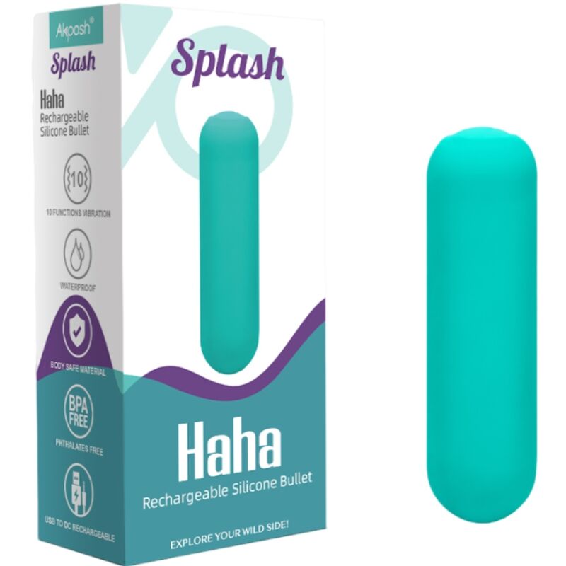 ARMONY - SPLASH HAHA VIBRATOR KUGLET SILIKONE 10 VIBRATIONER 75 X 19 CM GRØN