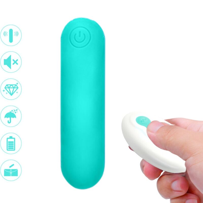 ARMONY - SPLASH JOLINE VIBRATOR KUGLET SILIKONE FJERNBETJENING 10 VIBRATIONER 65 X 15 CM GRØN