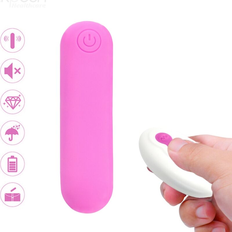 ARMONY - SPLASH JOLINE VIBRATOR KUGLET SILIKONE FJERNBETJENING 10 VIBRATIONER 65 X 15 CM LYSE