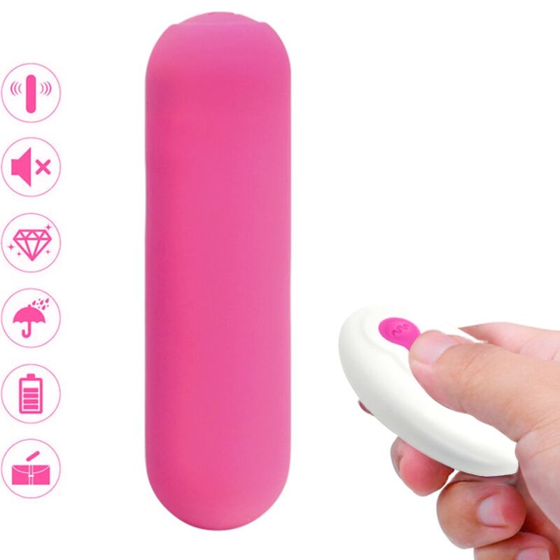 ARMONY - SPLASH JOIE VIBRATOR KUGLET SILIKONE FJERNBETJENING 10 VIBRATIONER 75 X 19 CM LYSE