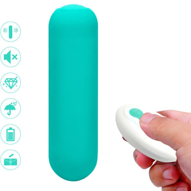 ARMONY - SPLASH JOIE VIBRATOR KUGLET SILIKONE FJERNBETJENING 10 VIBRATIONER 75 X 19 CM GRØN