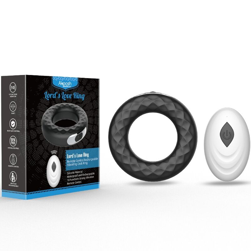 ARMONY - LORD'S LOVE RING VIBRATOR FJERNBETJENING SORT