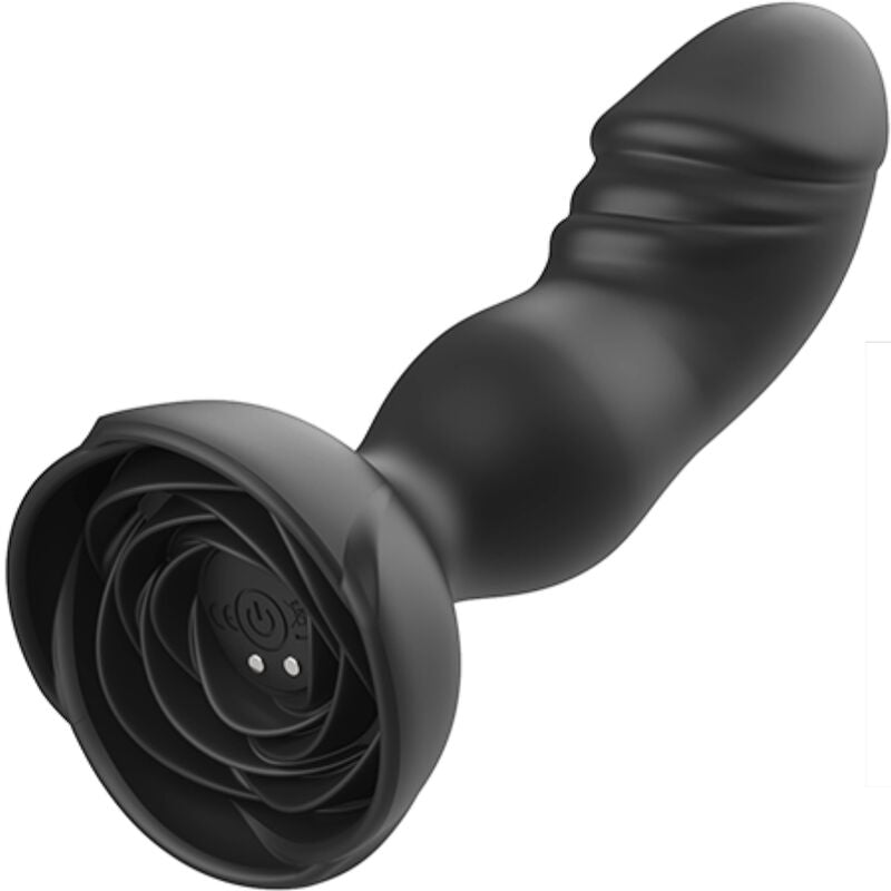 ARMONY - EXTREME A BLOOM ROSE VIBRATOR & ANALPLUG FJERNBETJENING SORT