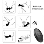 ARMONY - EXTREME A BLOOM ROSE VIBRATOR & ANALPLUG FJERNBETJENING SORT