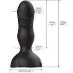 ARMONY - EXTREME A BLOOM ROSE VIBRATOR & ANALPLUG FJERNBETJENING SORT