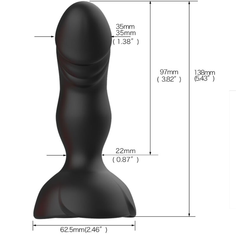 ARMONY - EXTREME A BLOOM ROSE VIBRATOR & ANALPLUG FJERNBETJENING SORT