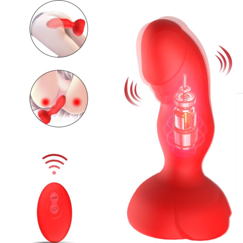 ARMONY - EXTREME A BLOOM ROSE VIBRATOR & ANALPLUG FJERNBETJENING RØD
