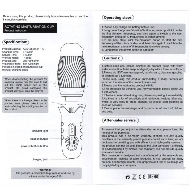 ARMONY - BELUCCI ORAL MAsturbator Vibrator Hvid