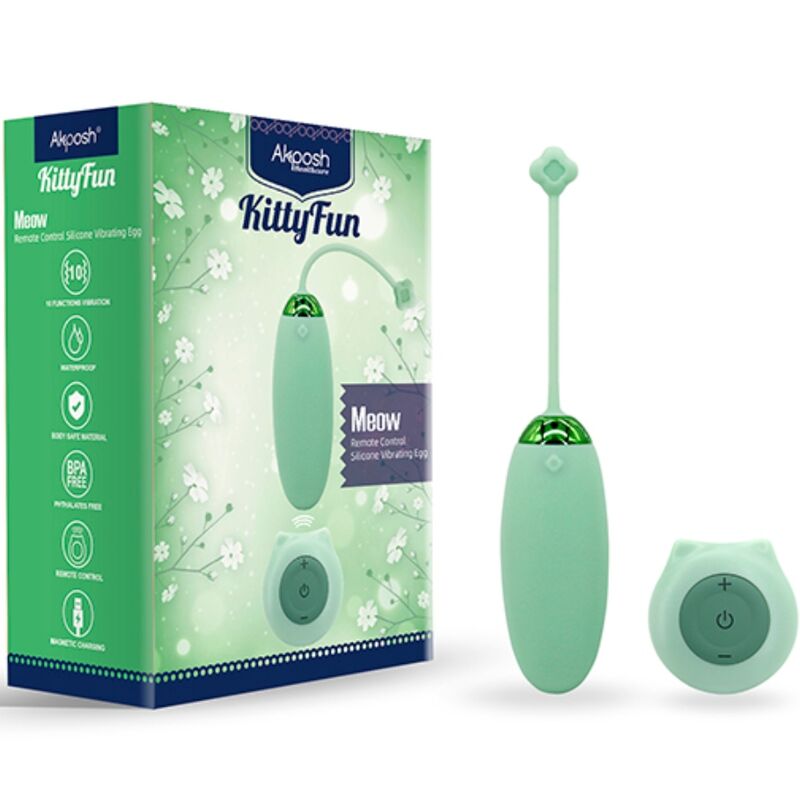 ARMONY - KITTY SJOV ÆG VIBRATOR FJERNBETJENING 10 VIBRATIONER GRØN