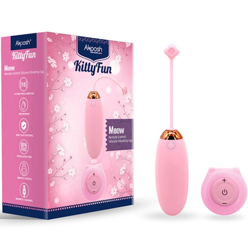 ARMONY - KITTY SJOV ÆG VIBRATOR FJERNBETJENING 10 VIBRATIONER LYSERØD