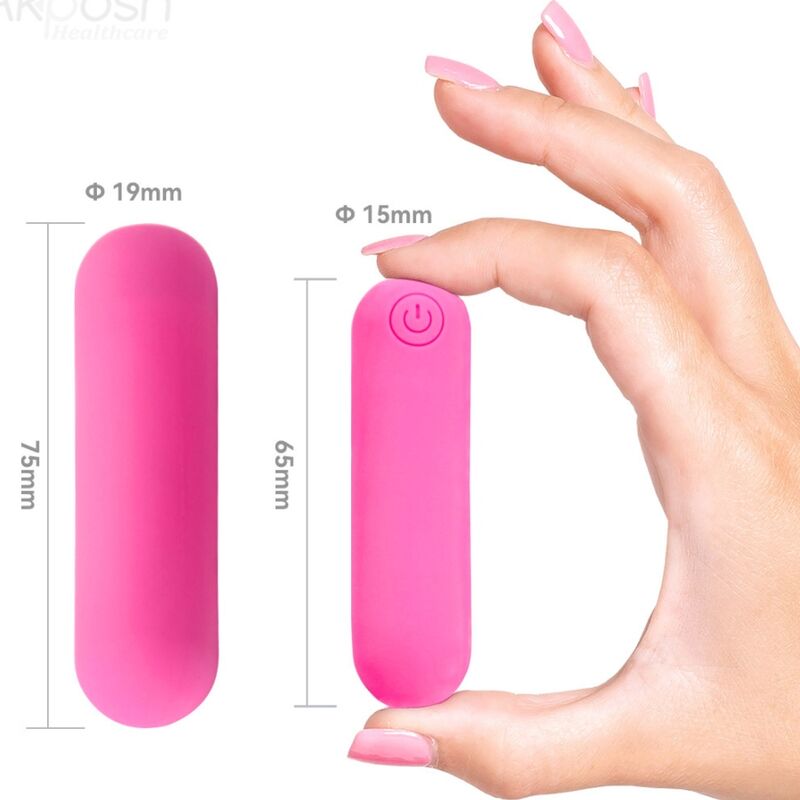 ARMONY - SPLASH HAHA VIBRATOR KUGLET SILIKONE 10 VIBRATIONER 75 X 19 CM LYSE