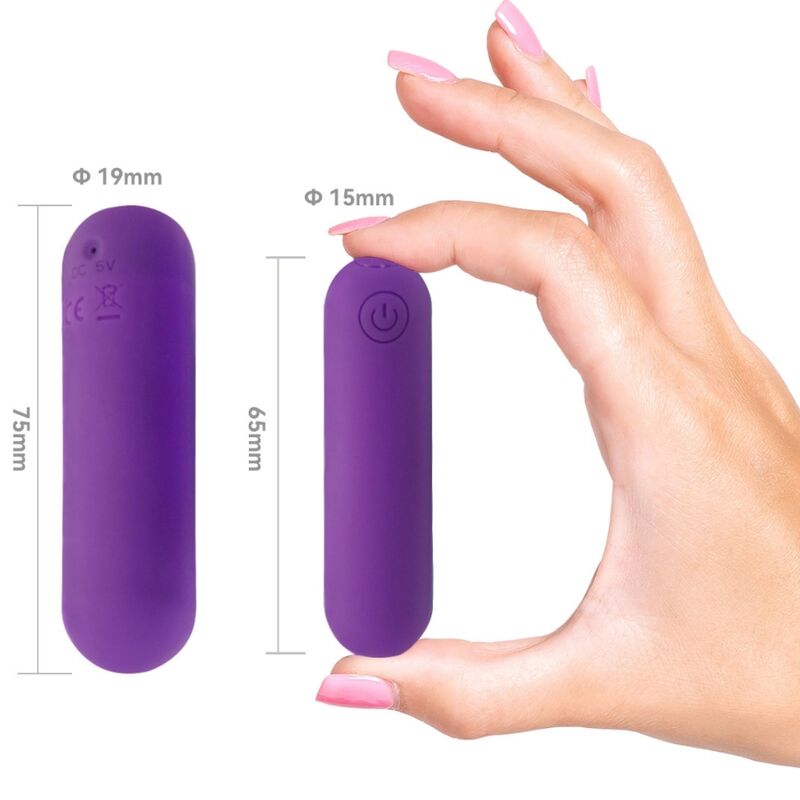 ARMONY - SPLASH HAHA VIBRATOR KUGLET SILIKONE 10 VIBRATIONER 75 X 19 CM LILLA