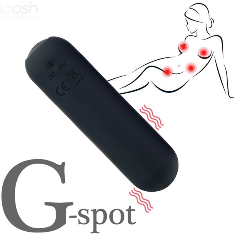 ARMONY - SPLASH JOIE VIBRATOR KUGLET SILIKONE FJERNBETJENING 10 VIBRATIONER 75 X 19 CM SORT