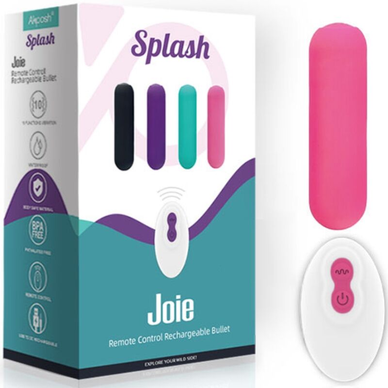 ARMONY - SPLASH JOIE VIBRATOR KUGLET SILIKONE FJERNBETJENING 10 VIBRATIONER 75 X 19 CM LYSE